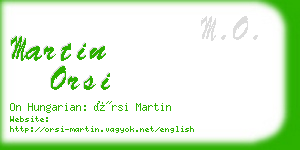 martin orsi business card